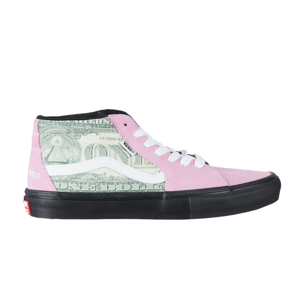 Vans Supreme x Skate Grosso Mid 'Dollar Bill - Pink' | REVERSIBLE