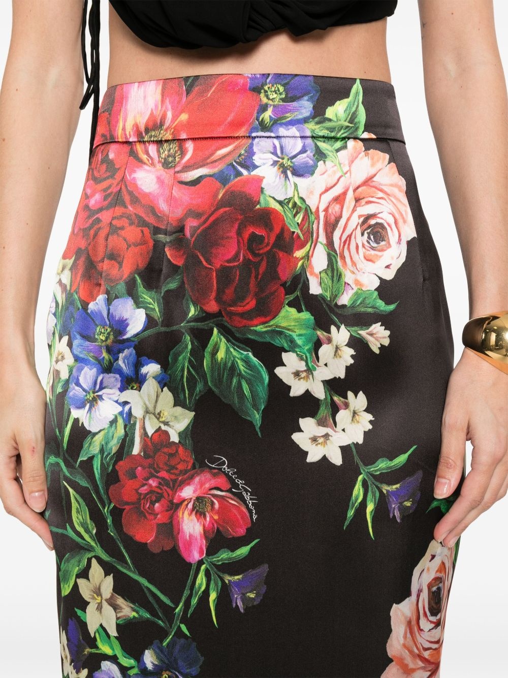 floral-print midi skirt - 5