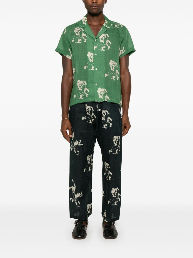 BODE Football-pattern shirt outlook