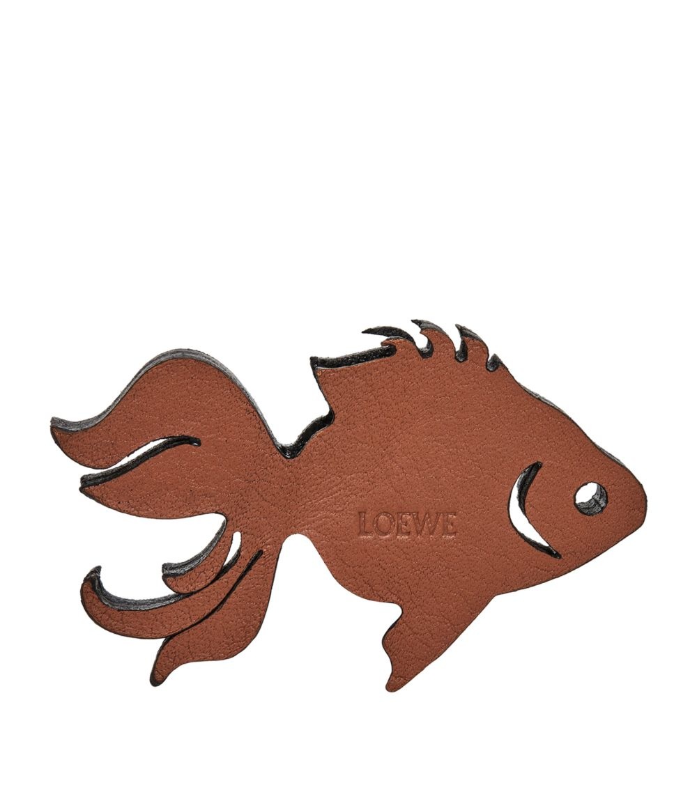 x Paula's Ibiza Leather Goldfish Keychain - 3