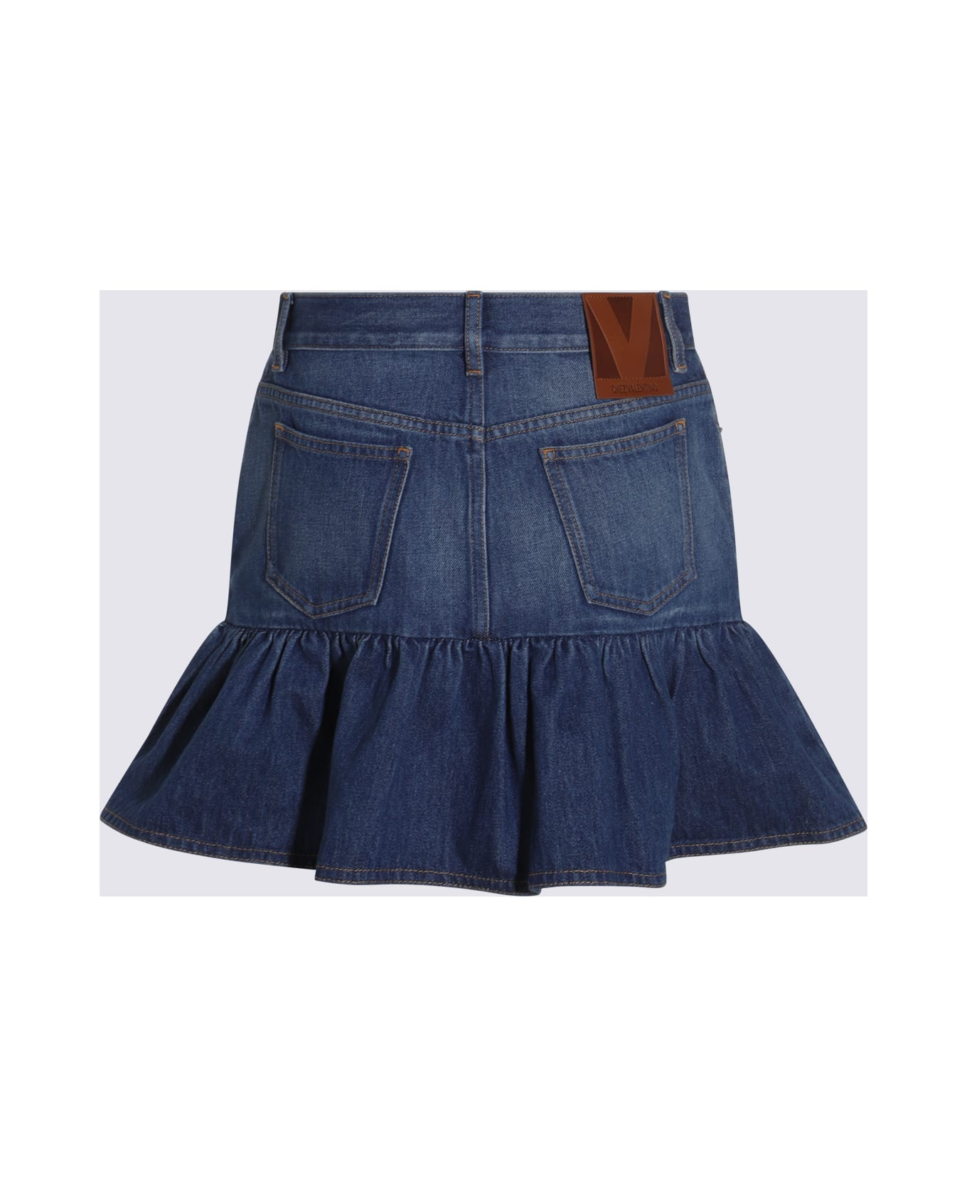 Blue Denim Cotton Skirt - 2