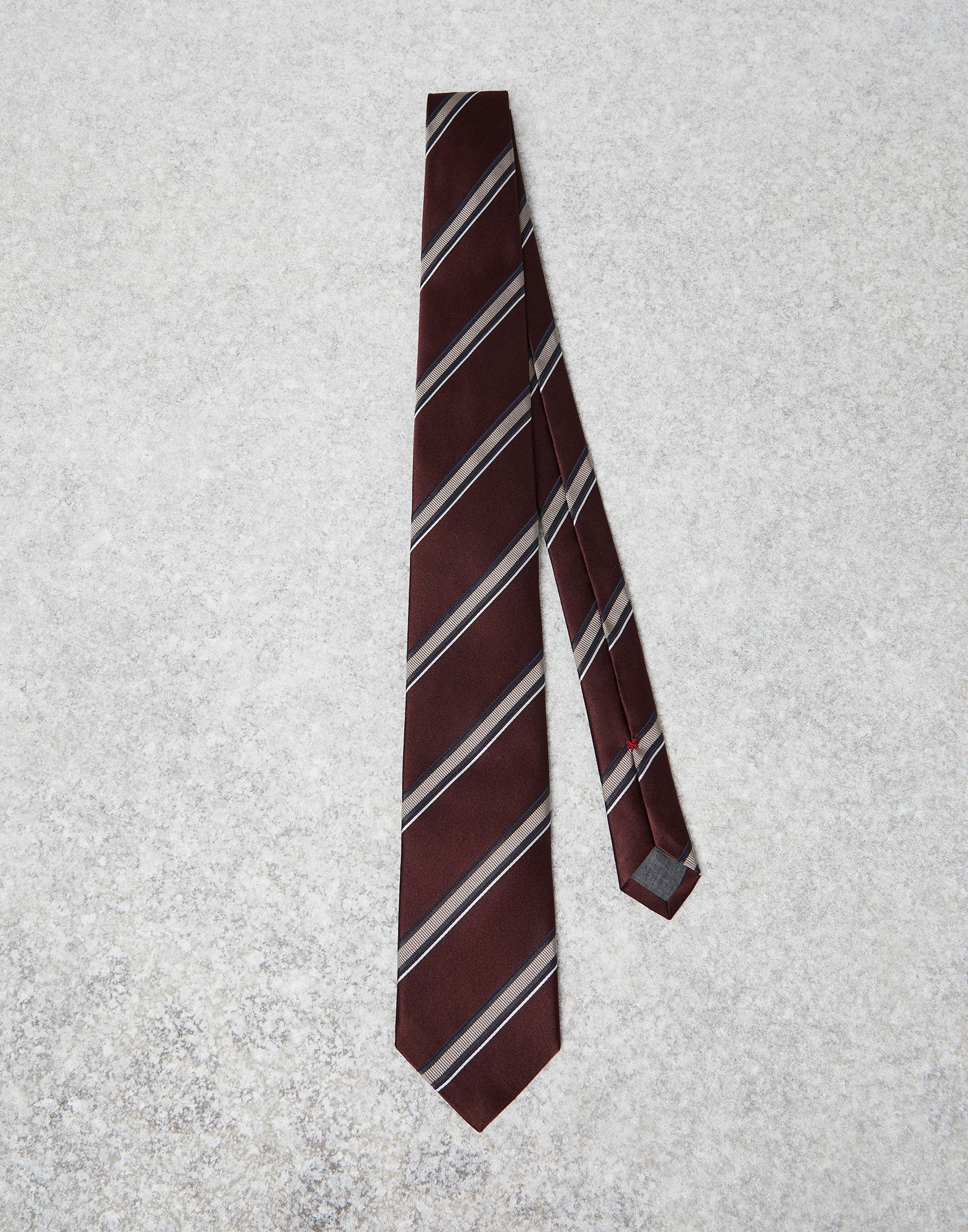 Silk textured stripe tie - 1