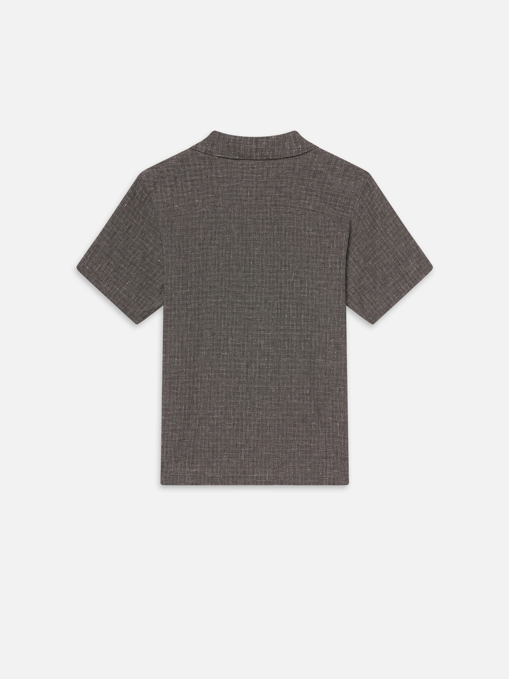 Textured Short Sleeve Shirt in Black Multi - 5