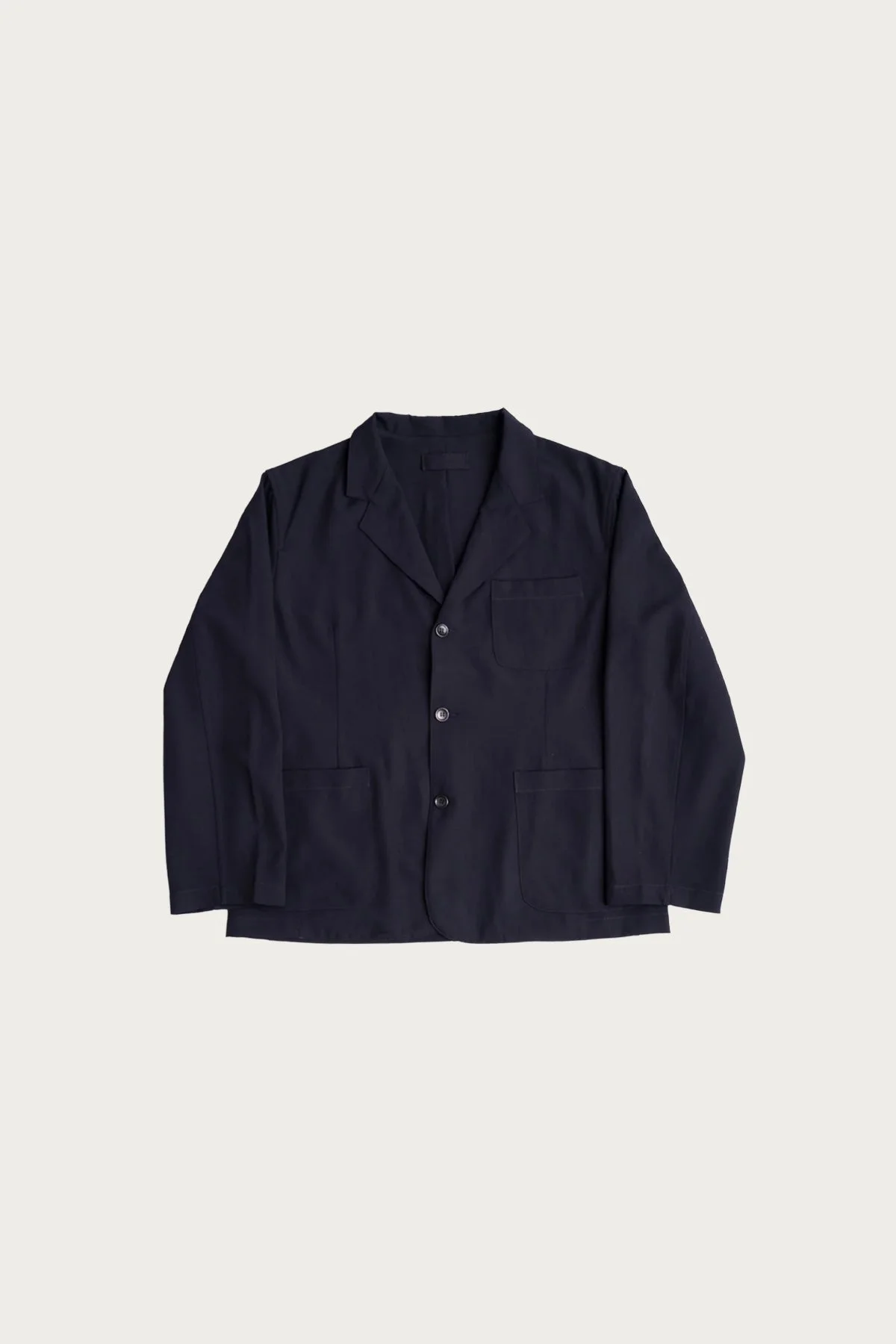 Carry On Jacket - Dark Navy Wool Gabardine - 1