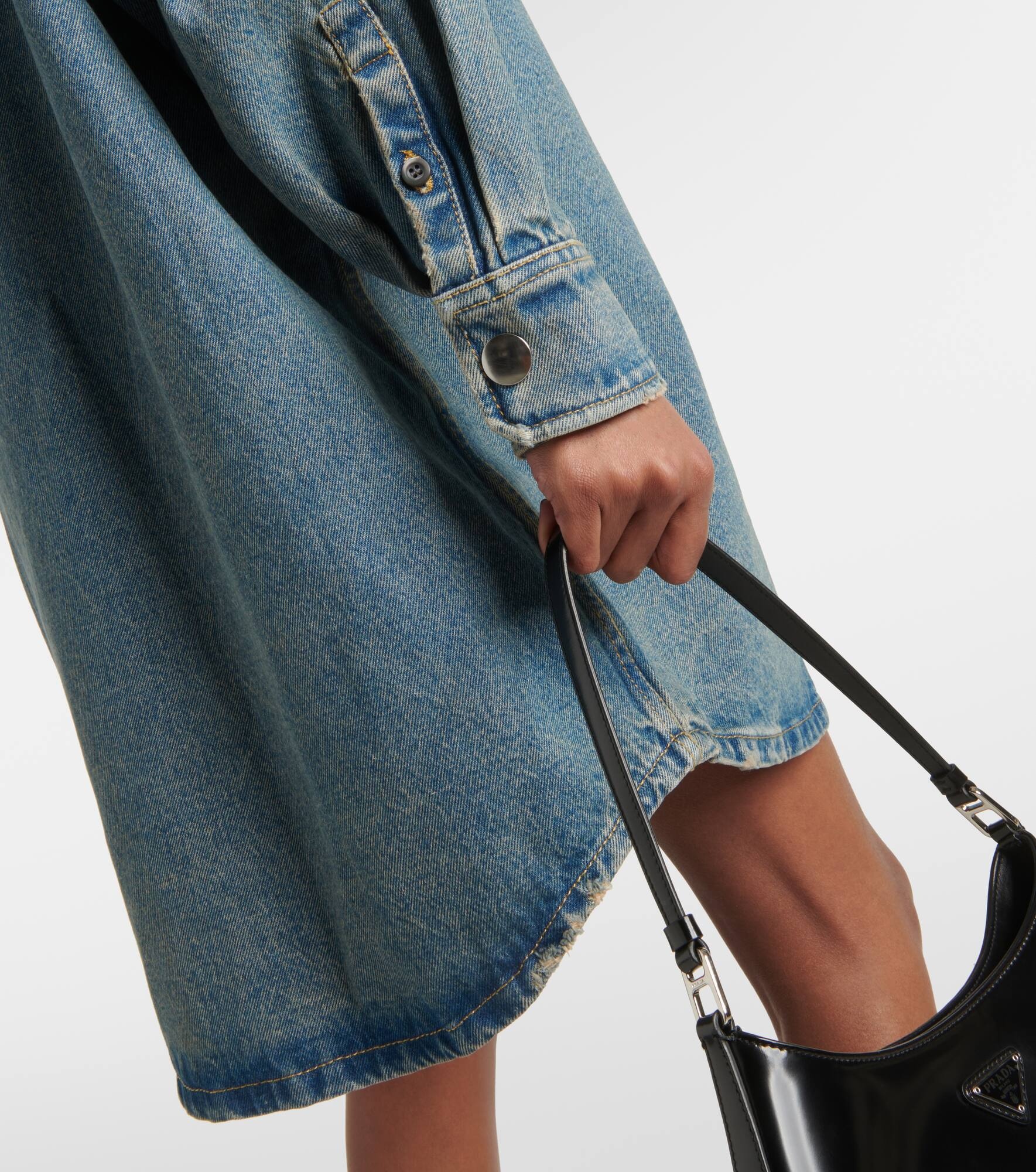 Oversized denim shirt dress - 5