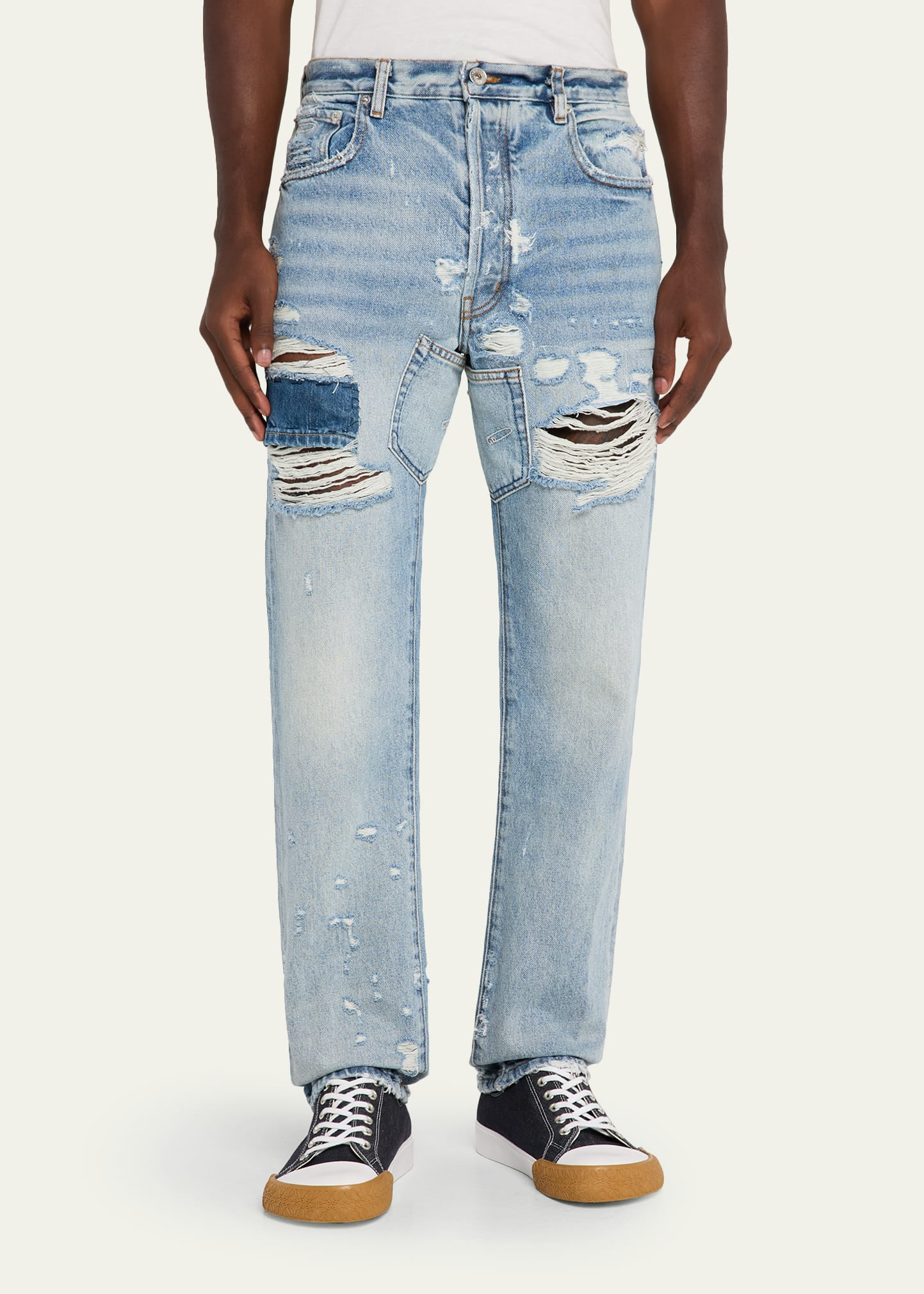 Men's Bowery Denim Patch Repair Jeans - 4