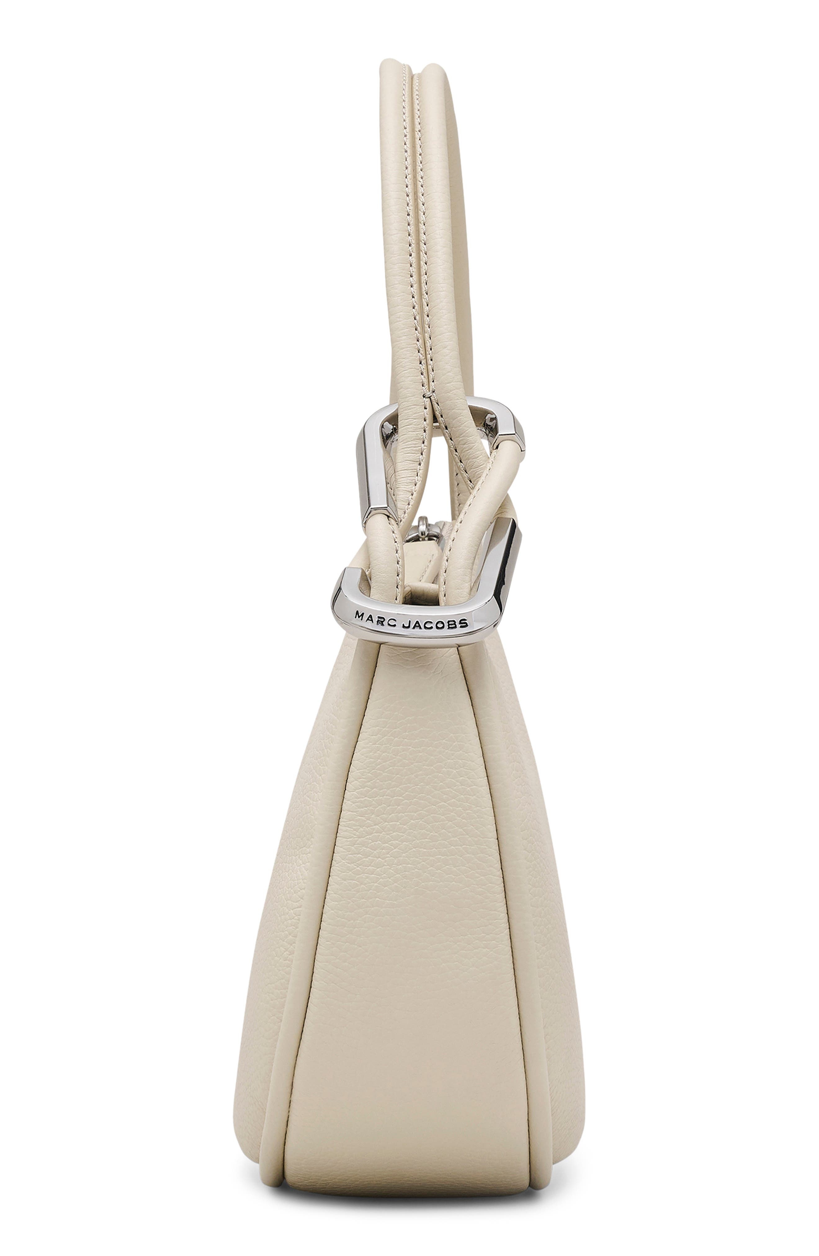 Marc Jacobs The Crescent Leather Shoulder Bag in Cloud White at Nordstrom - 4