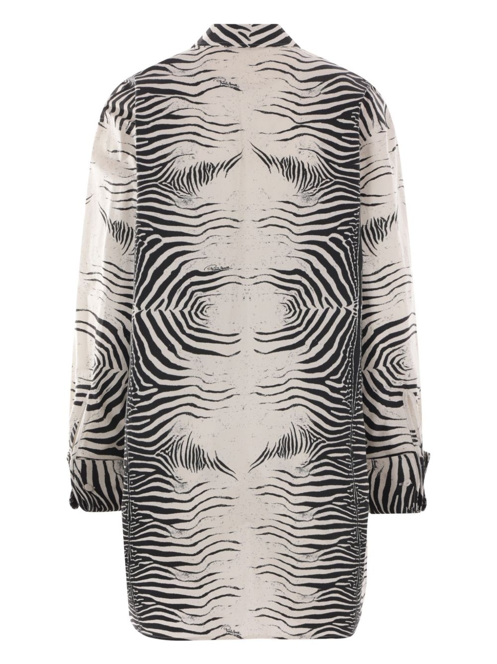 zebra-print shirtdress - 2