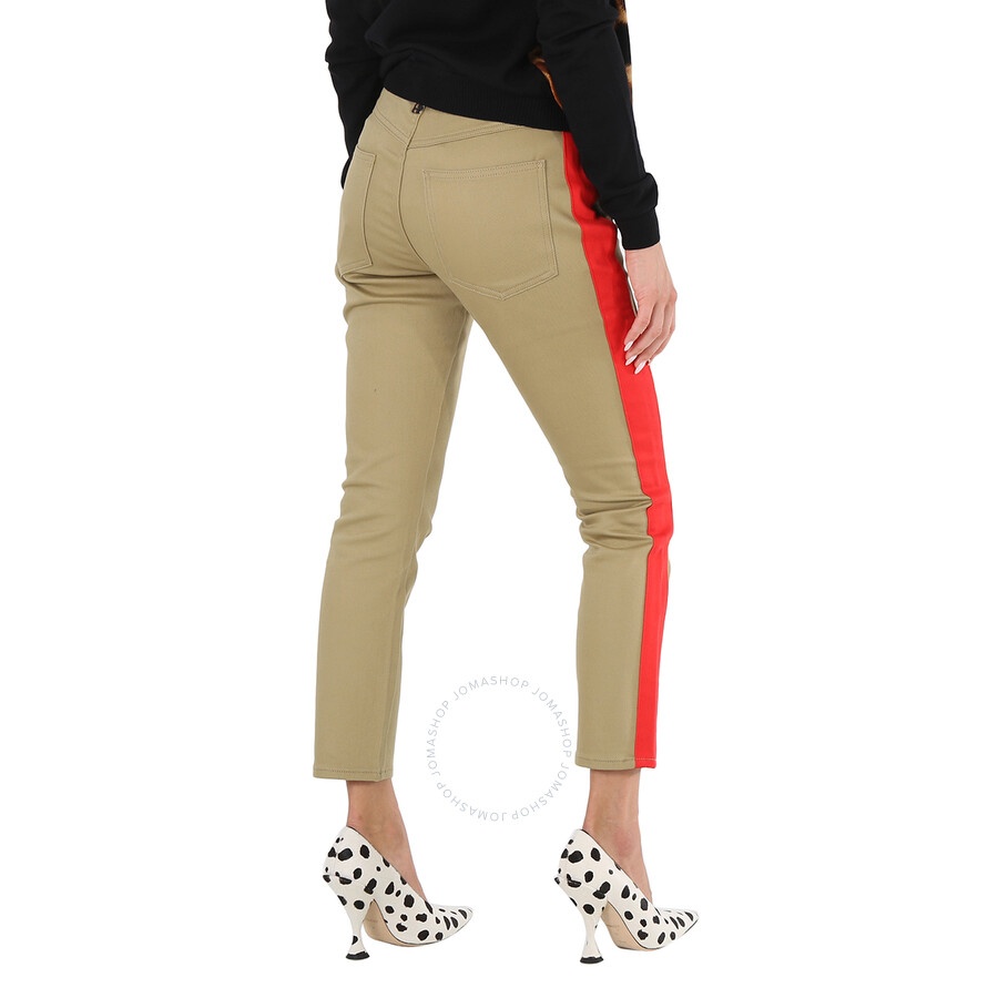 Burberry Ladies Rich Olive Skinny Fit Leopard Print Japanese Jeans - 5
