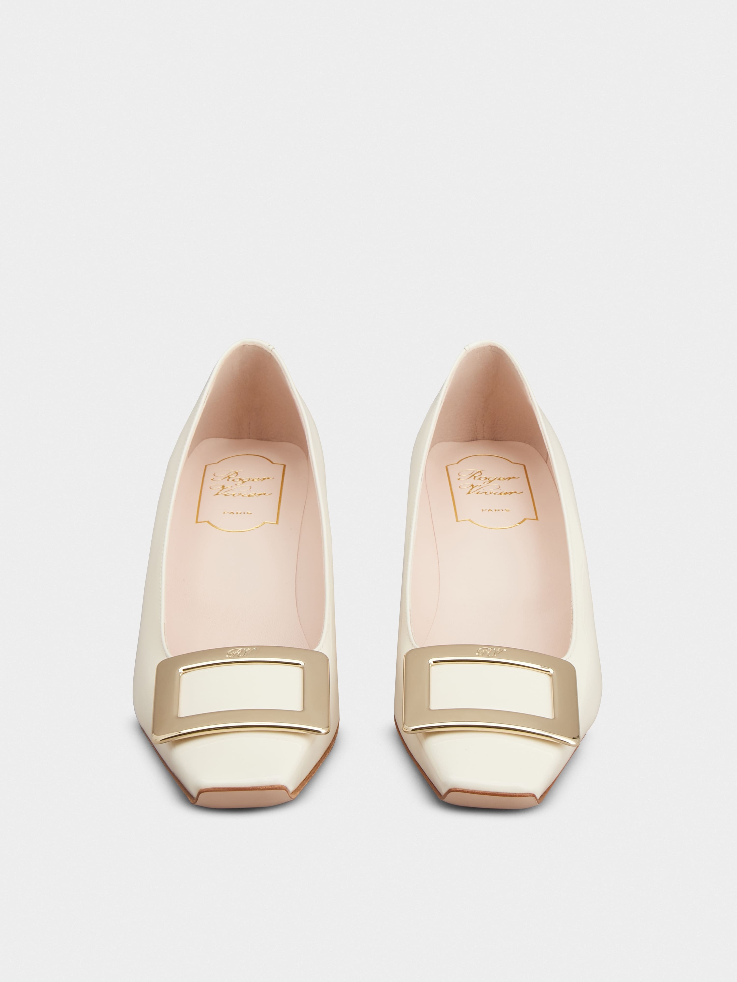 Belle Vivier Metal Buckle Pumps in Patent Leather - 7