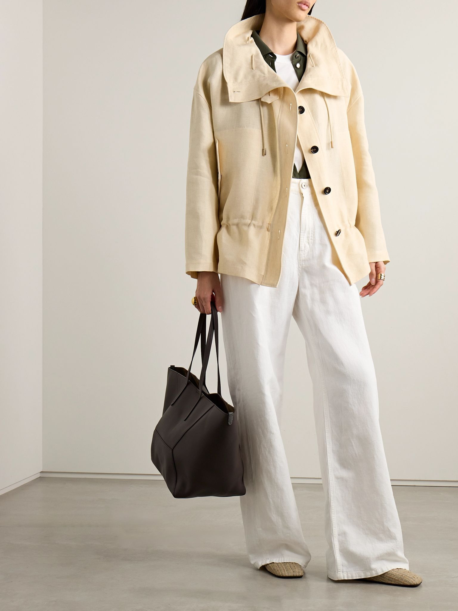 Oversized linen jacket Off-white - 2