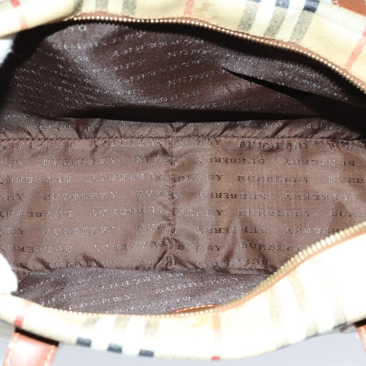 Burberry Nova Check Shoulder Bag Pvc Leather Beige - 12