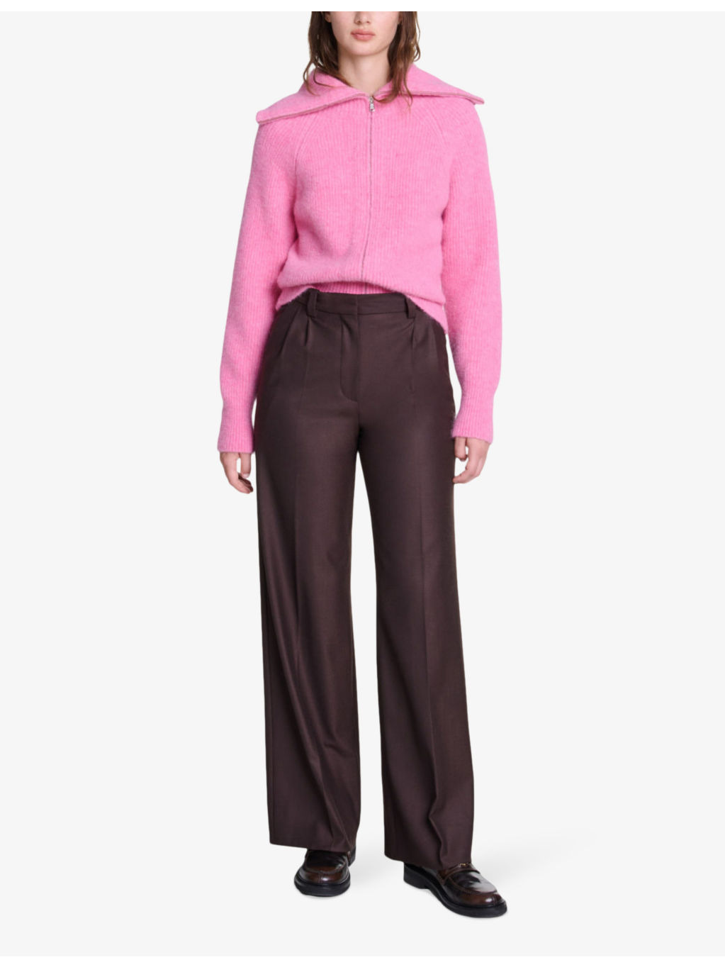 Straight-leg high-rise woven trousers - 2