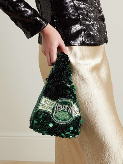 Anya Hindmarch Perrier embellished embroidered recycled-satin tote outlook