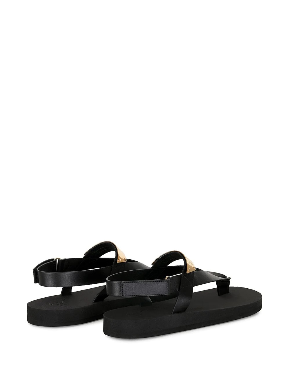 metallic detail thong sandals - 3