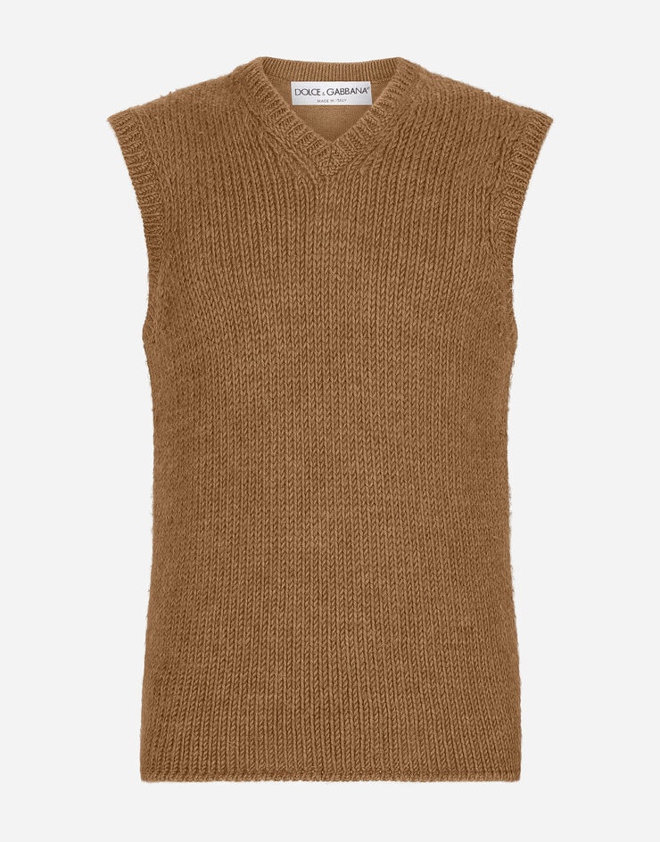 Wool and alpaca knit vest - 1