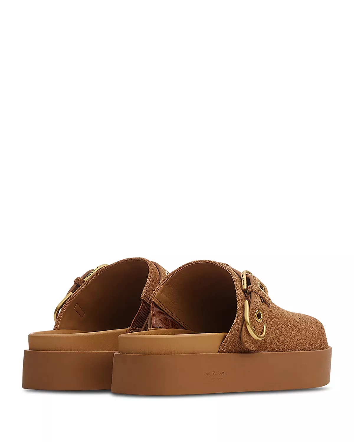 Women's Geo Buckle Platform Clogs - 3