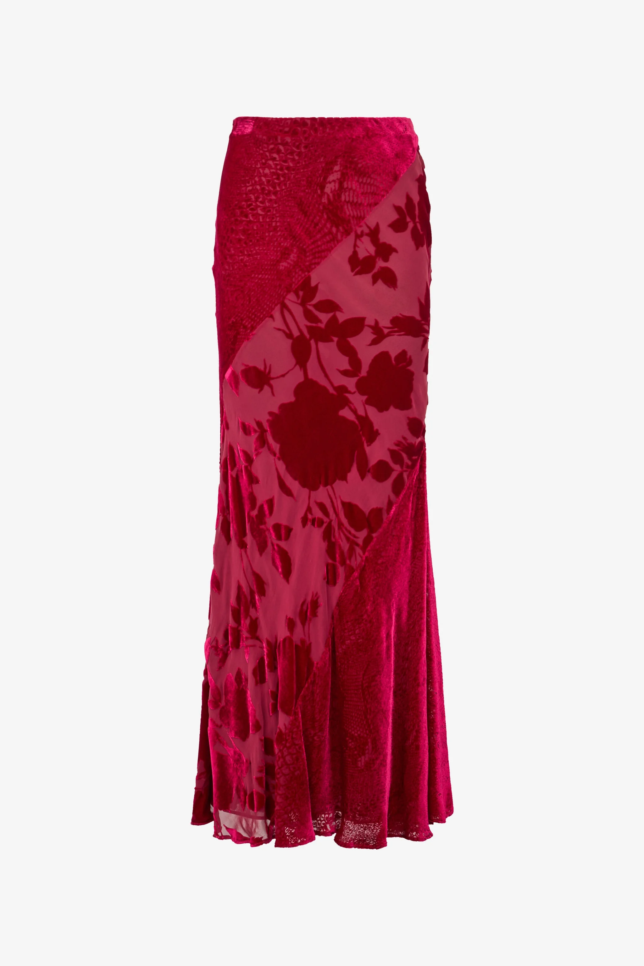 Long Skirt With Rose And Python Pattern - 1
