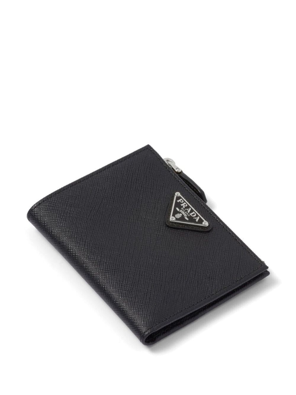 triangle-logo Saffiano leather wallet - 4
