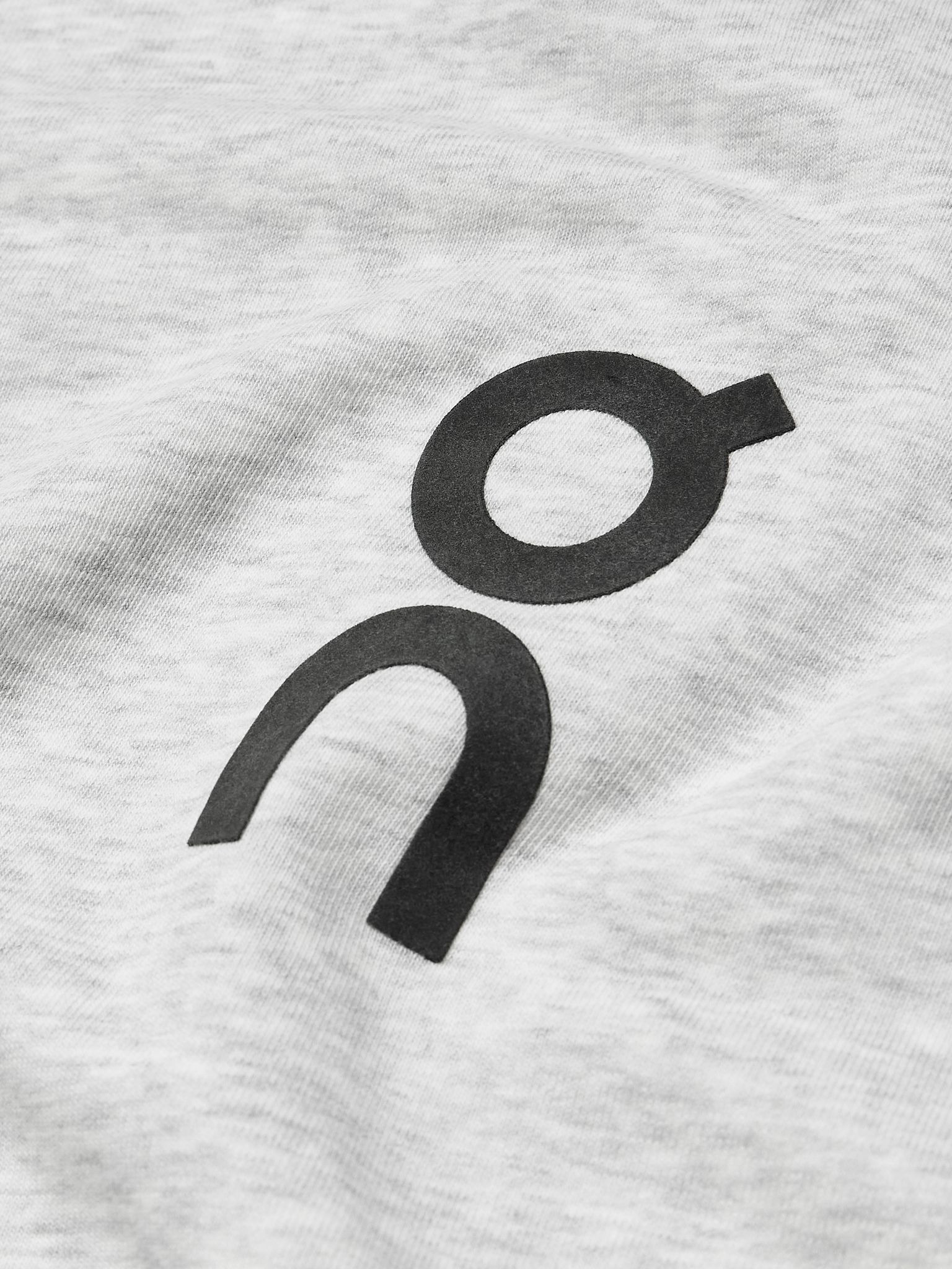 Club Logo-Print Organic Cotton-Blend Jersey Hoodie Gray - 4