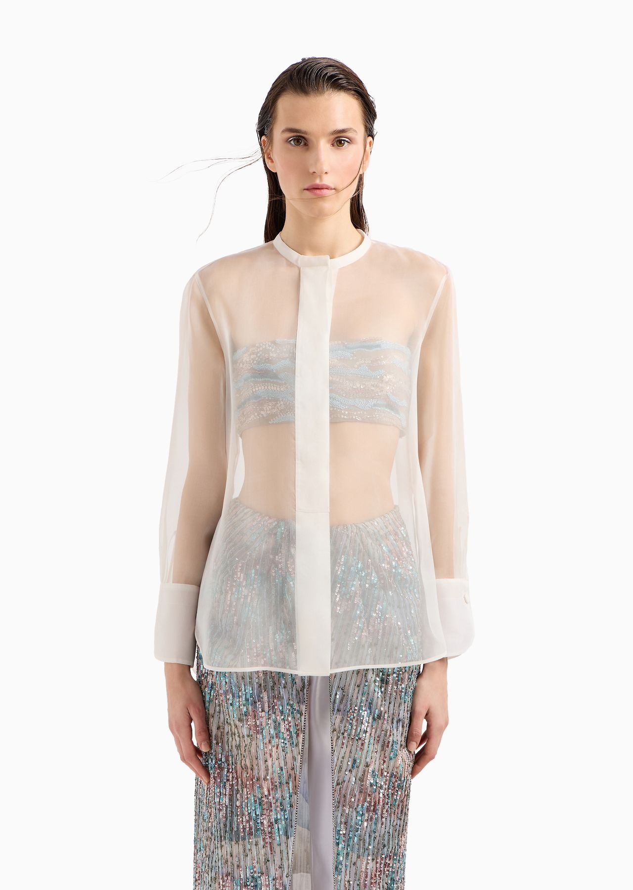 Silk-organza shirt - 2