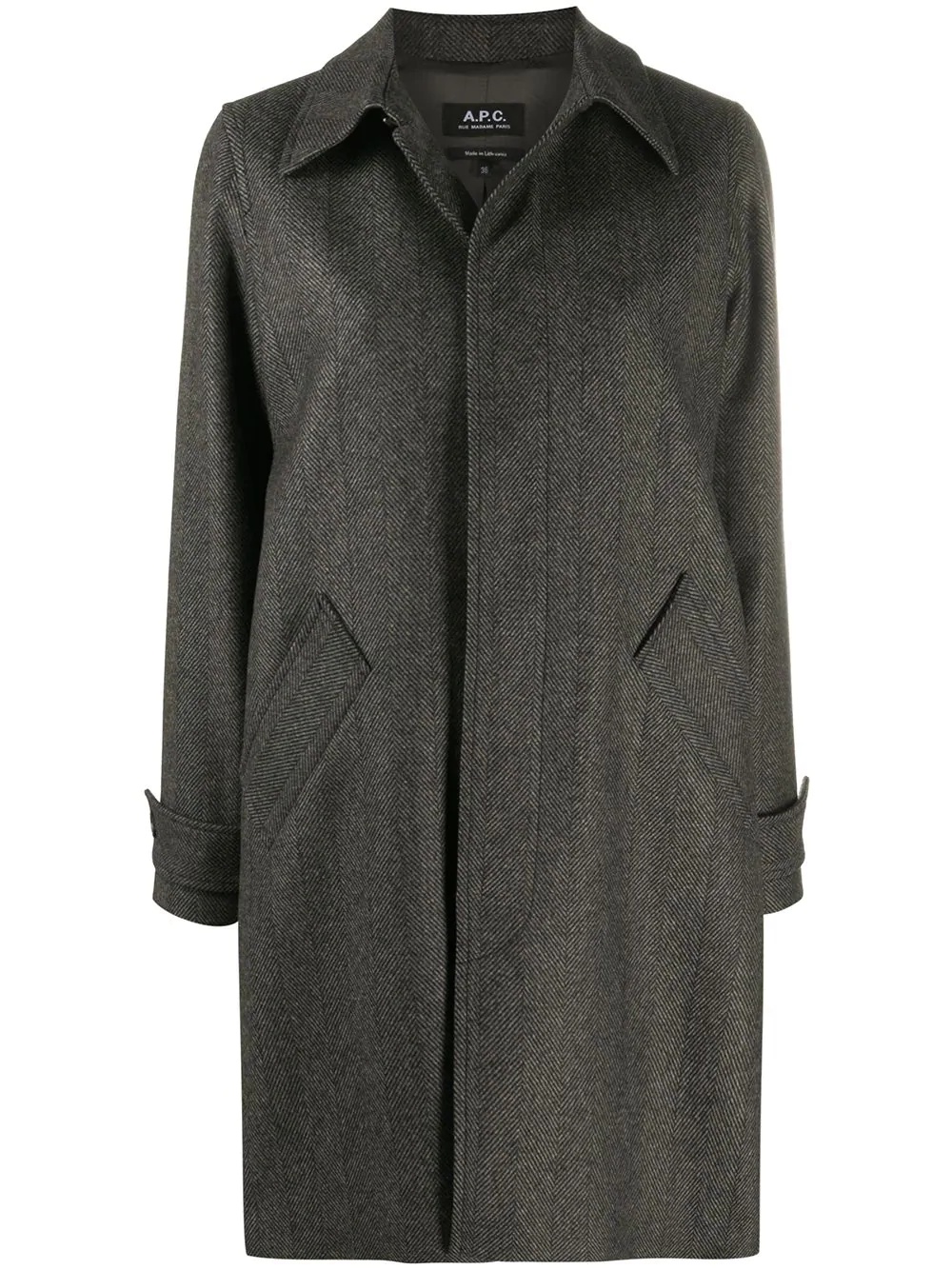 concealed front coat - 1