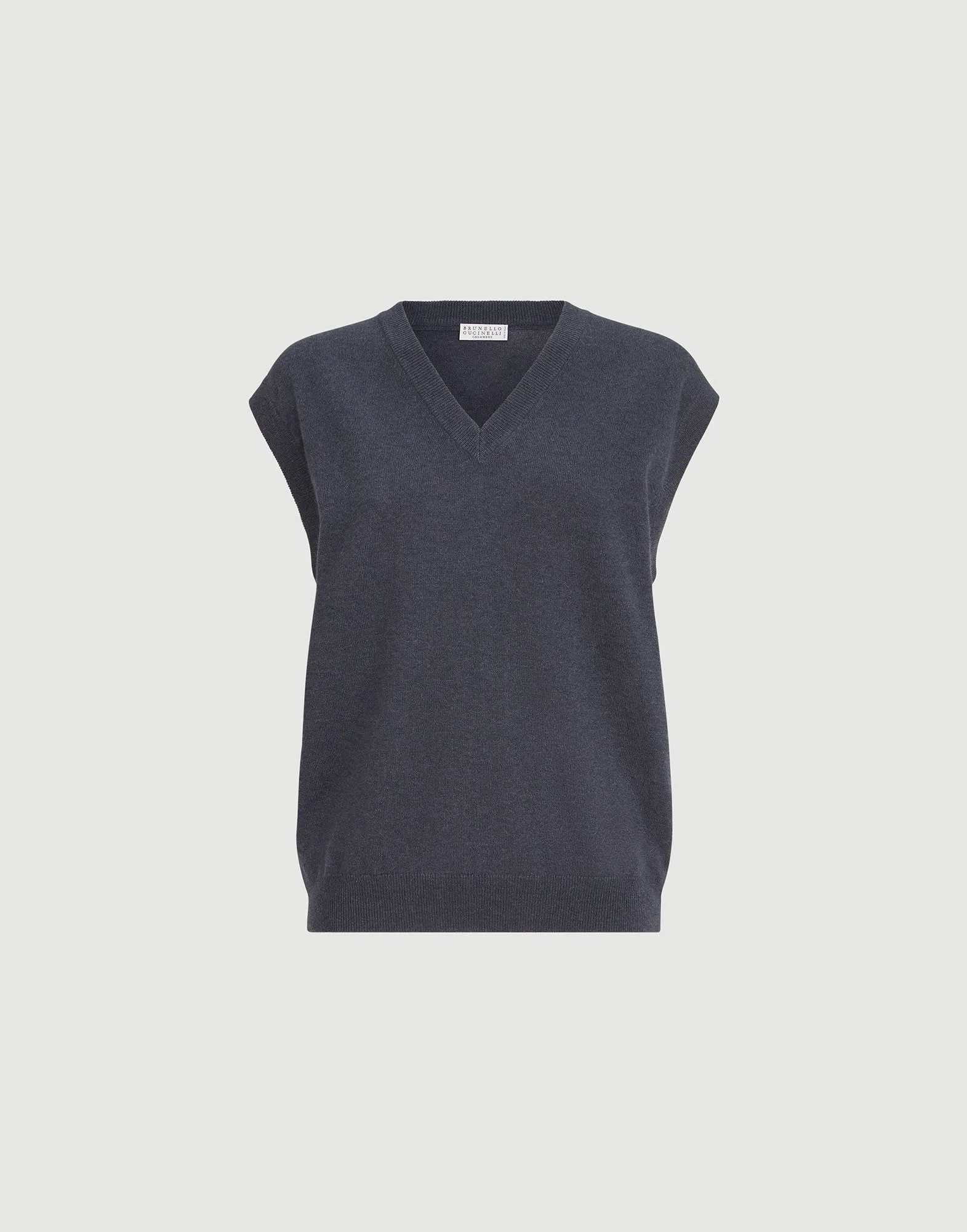 Cashmere sweater vest with monili - 1