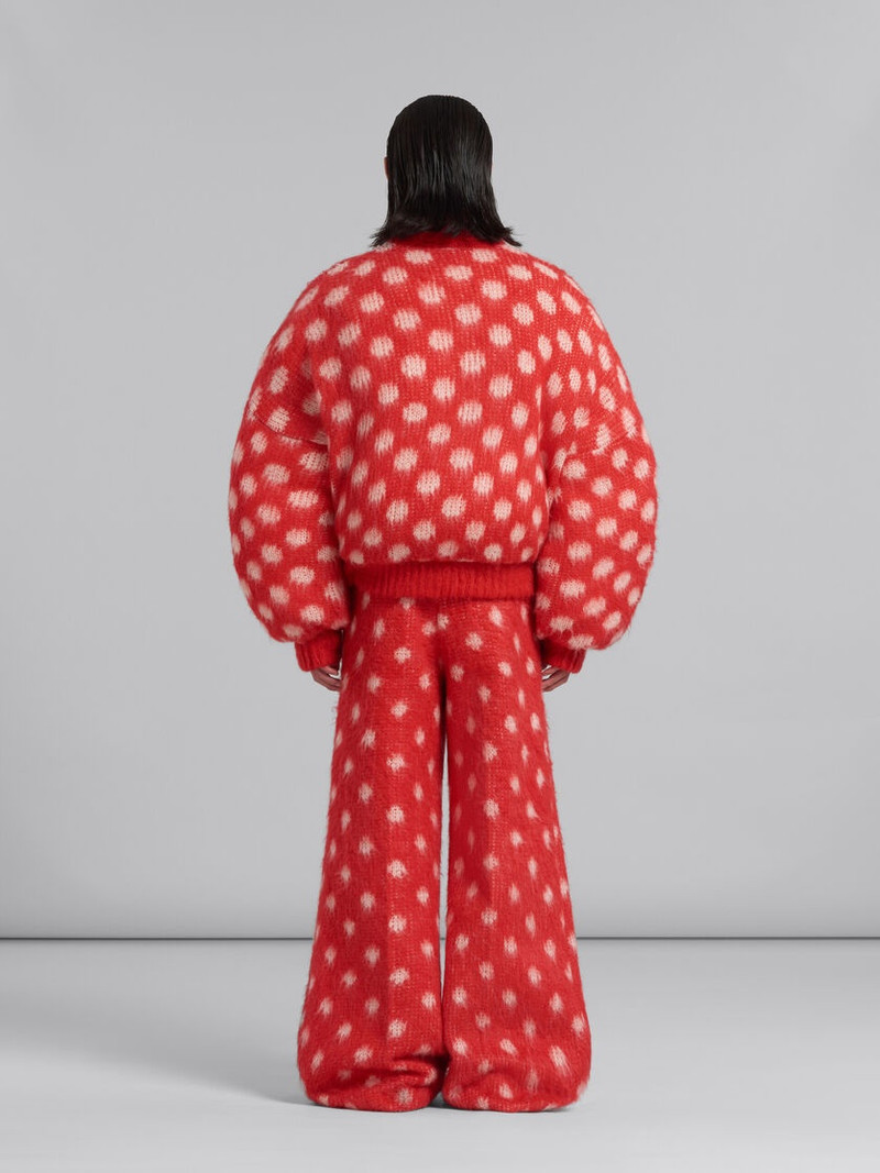 RED MOHAIR TROUSERS WITH POLKA DOTS 3