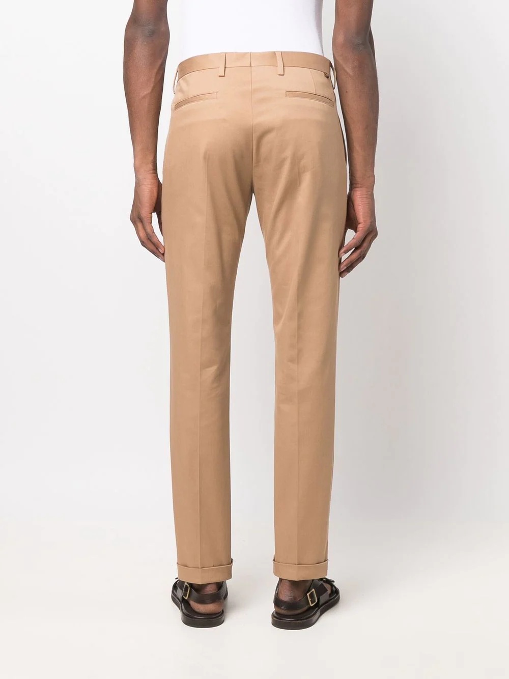 slim-cut chino trousers - 4