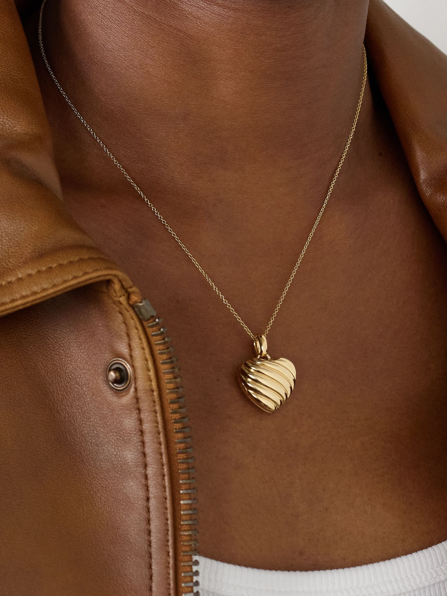Amulets Sculpted Cable 18-karat gold pendant Gold - 2