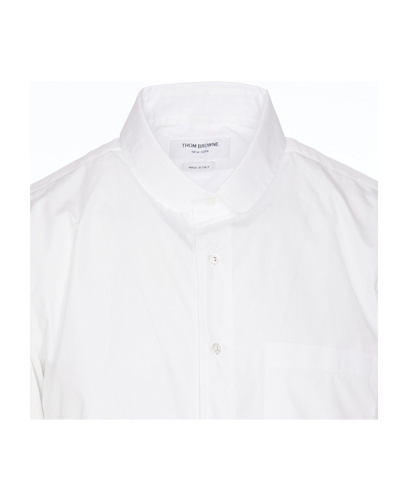 Poplin Round Hem Shirt - 4