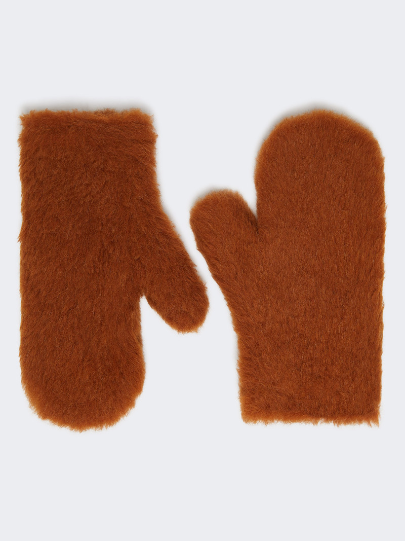 OMBRATO Mittens in alpaca and wool Teddy fabric 1