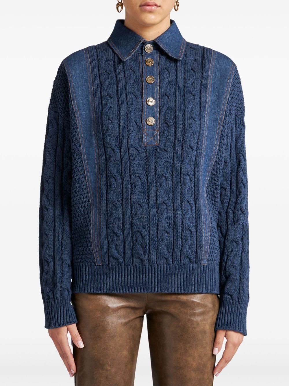 knitted polo shirt - 3