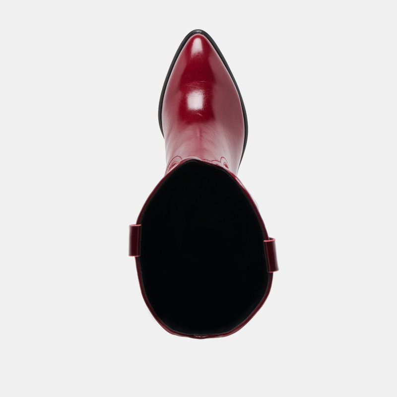 MIRLA WIDE CALF BOOTS OXBLOOD LEATHER 9