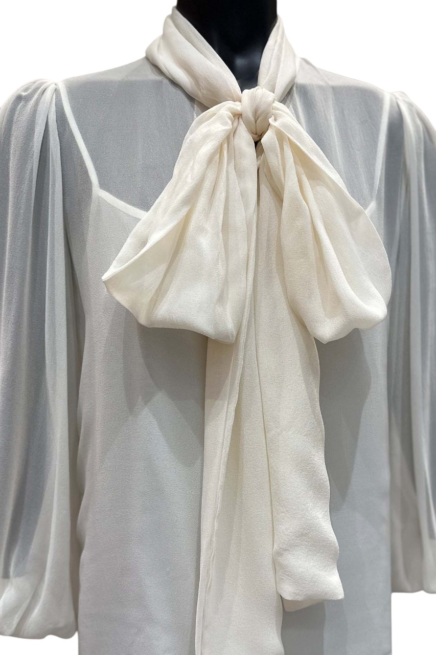 SLOANE SILK-CHIFFON BLOUSE - 4