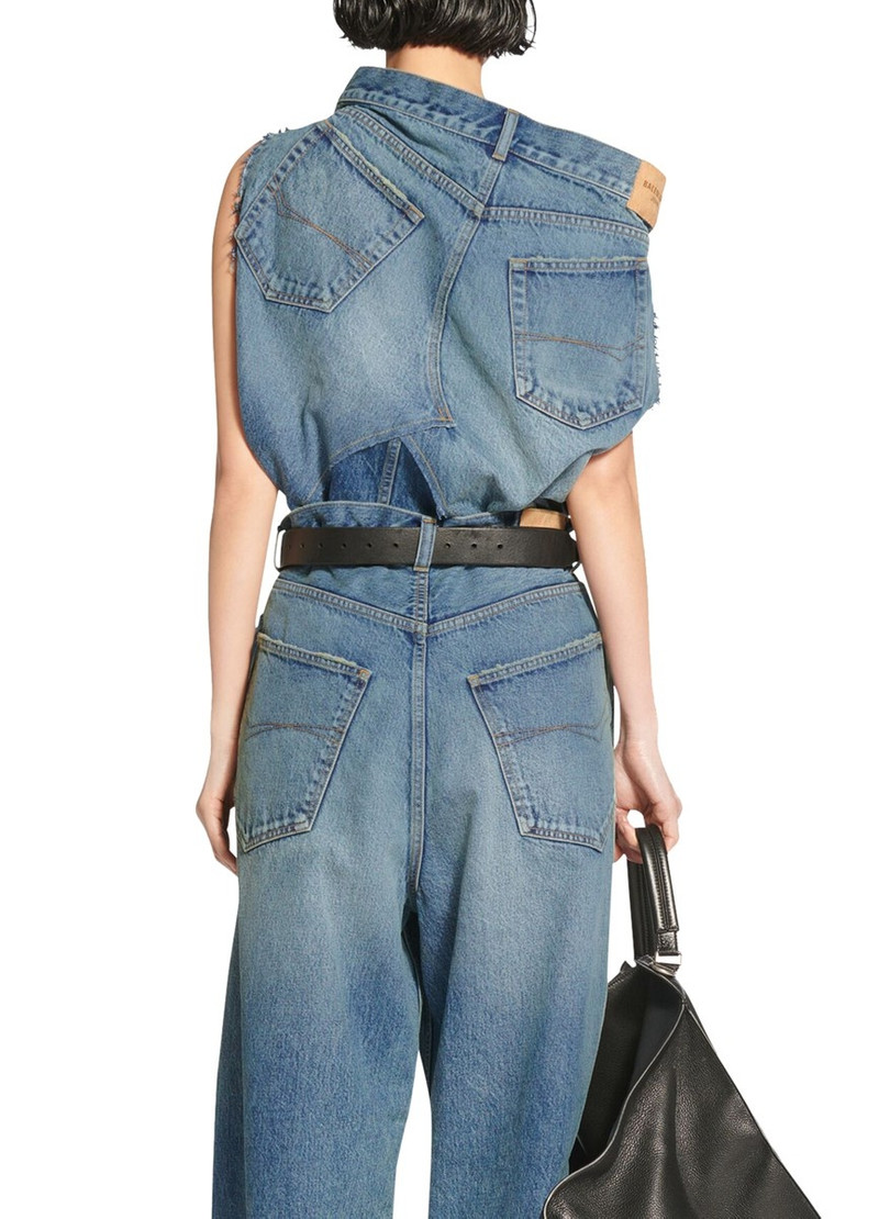 sleeveless denim asymmetrical top 6