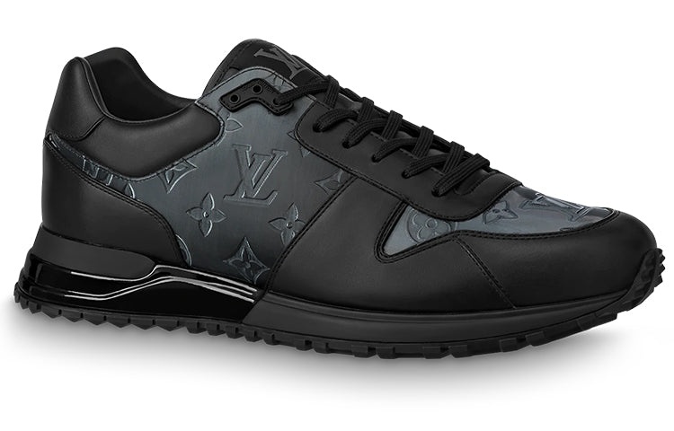 LOUIS VUITTON Run Away Sneakers 'Black with Grey Monogram' 1A8KJA - 2