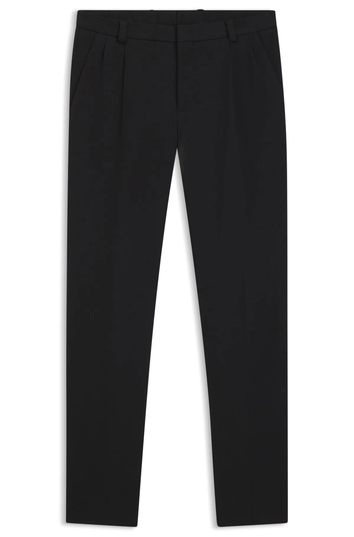 MELANGE MODERN-FIT TROUSERS IN A COTTON BLEND - 1