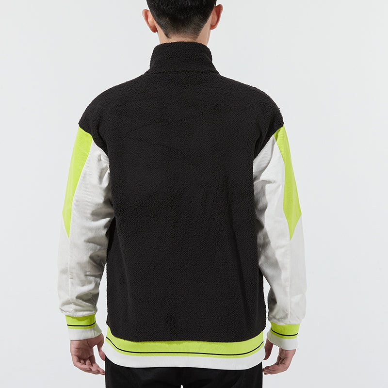 PUMA 사이트맵 레트로 Sherpa 재킷 Colorblock 접합 로고 스포츠 양모 체재 온난한 검정 534678-01 outlook