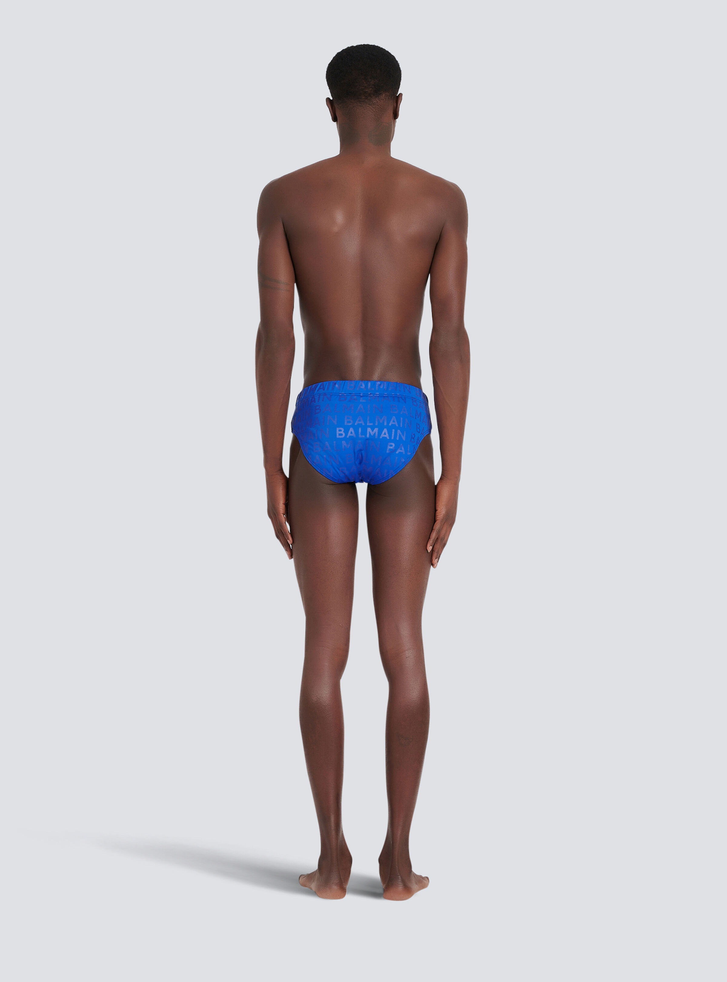 Balmain logo swimming trunks - 4