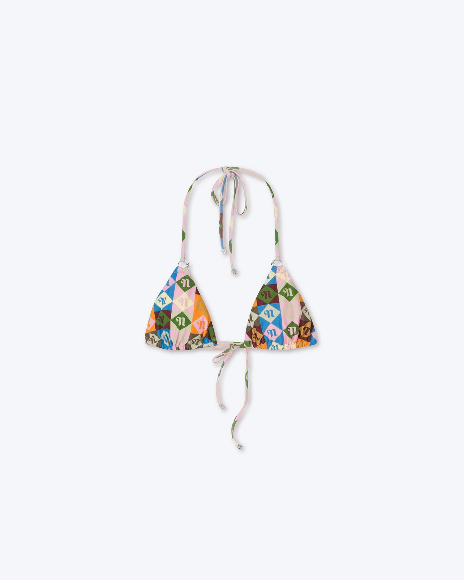 ZAIDA - Triangle bikini top - Diamond check multicolor - 1