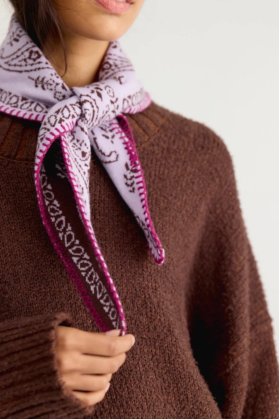 Carmen Knitted Triangle Bandana - 1