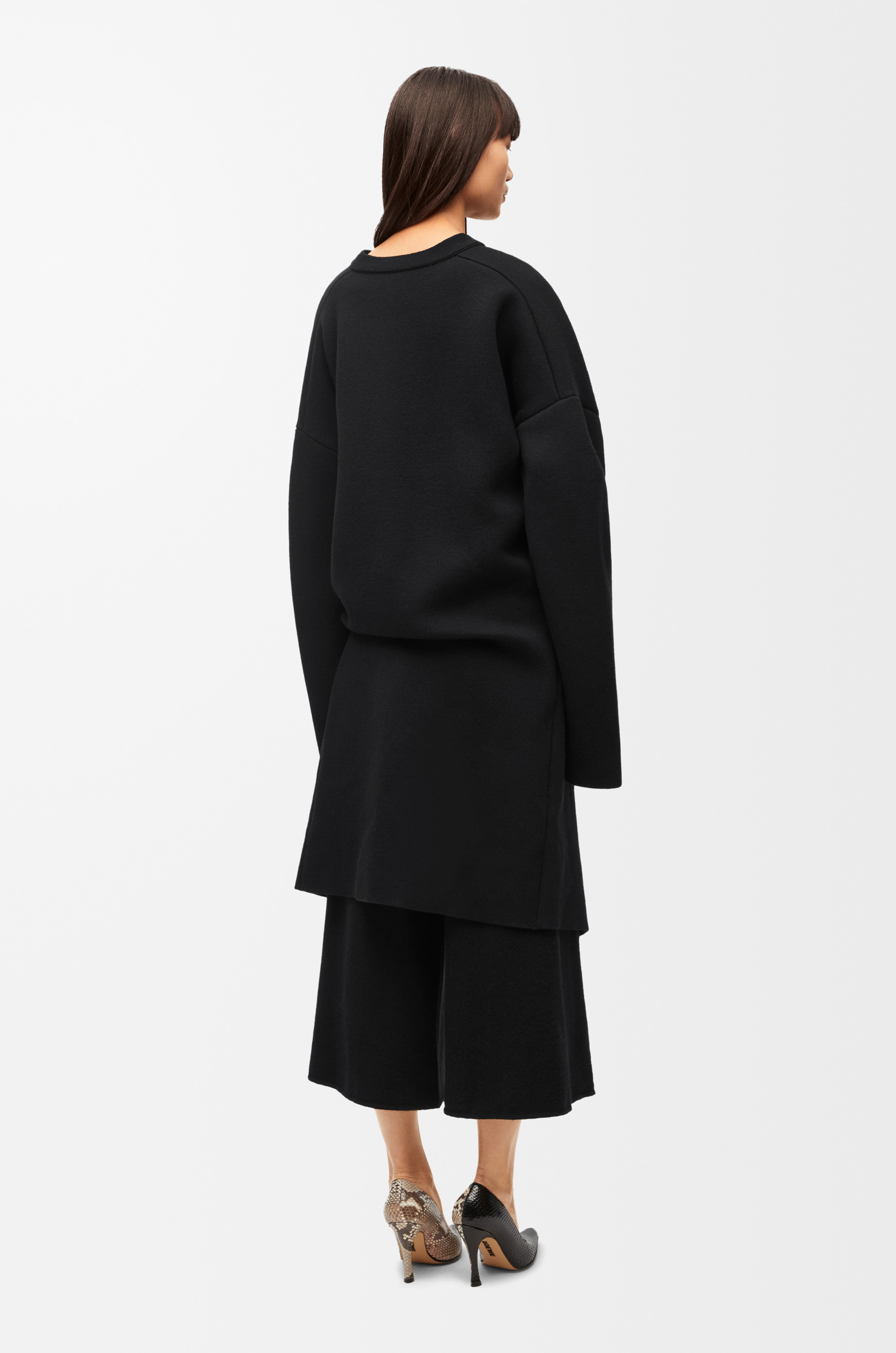 Draped coat in wool blend - 3