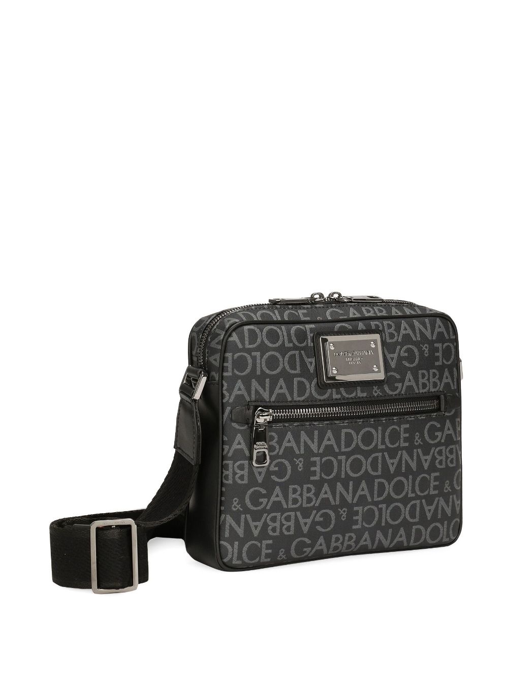logo-print jacquard zipped shoulder bag - 4