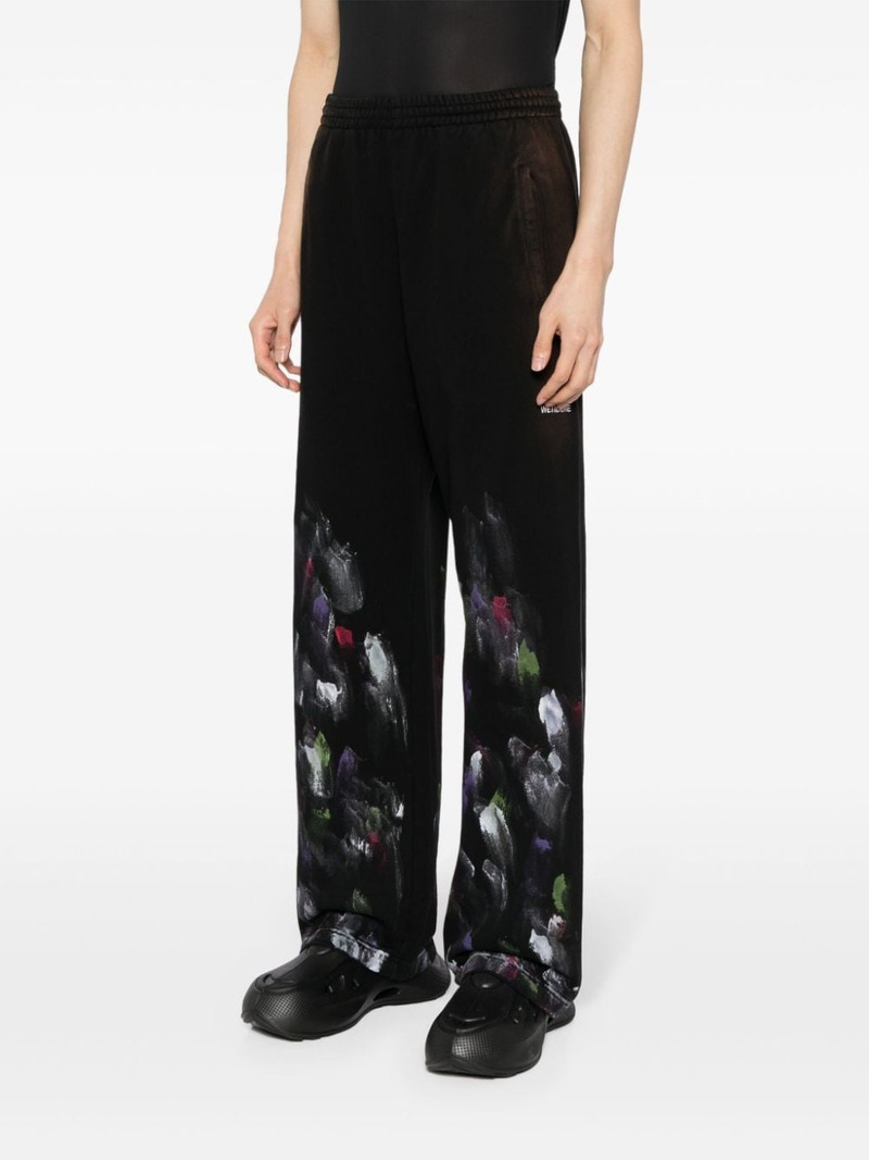 painterly-print cotton track pants 4