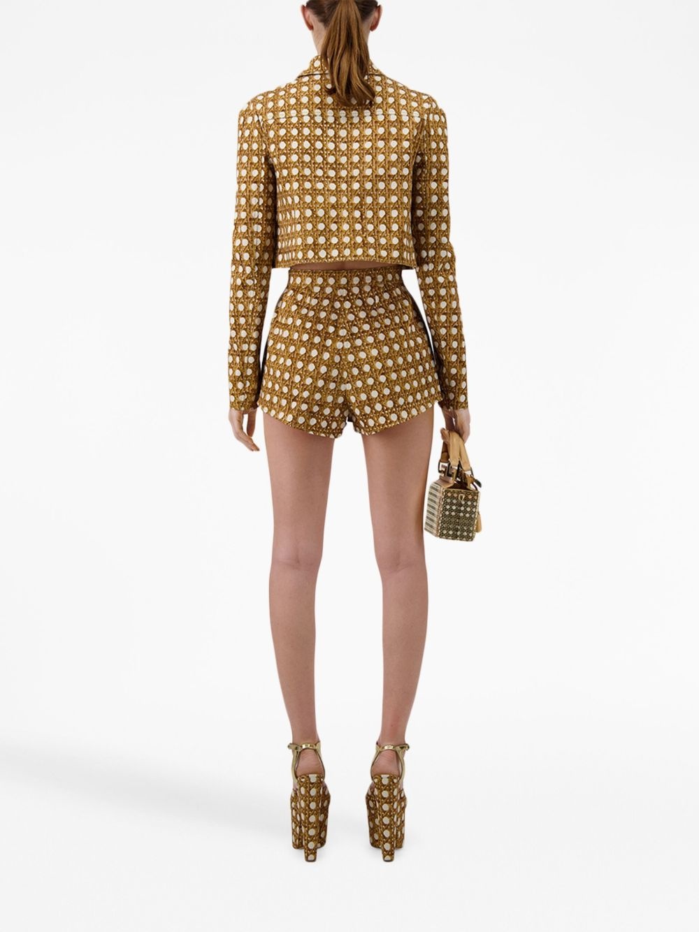 Vienna Straw pleated shorts - 4