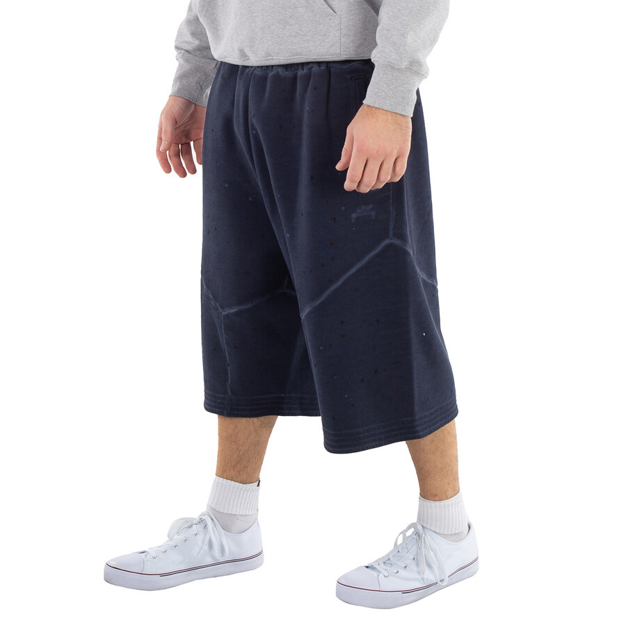 A Cold Wall Navy Studio Wide Leg Faded Jersey Shorts - 2