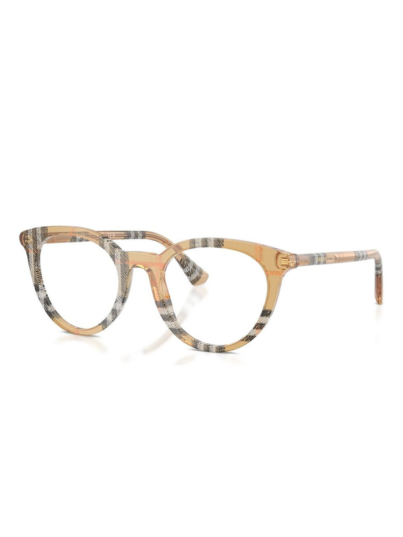 Burberry checked-pattern round glasses outlook