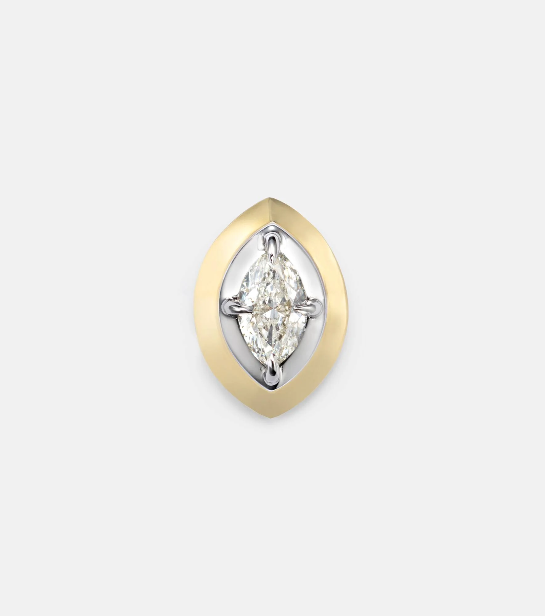 9kt gold single earring with diamond - 1