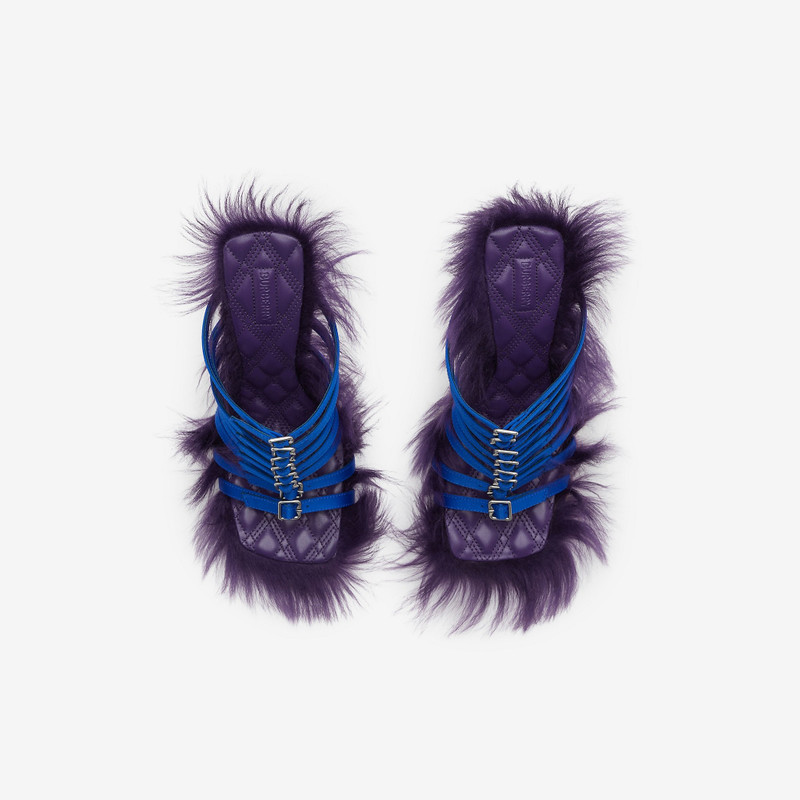 Satin Step Fuzz Sandals 4